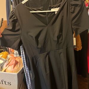 Lark & Ro Black Midi Dress